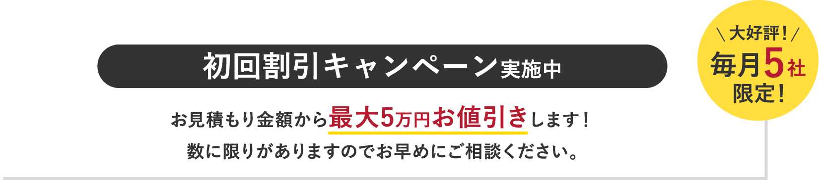 初回割引キャンペーン実施中